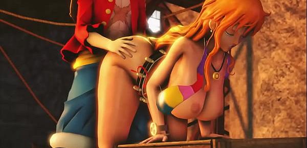  Jujala - One Piece - Luffy fucks Nami with doggystyle